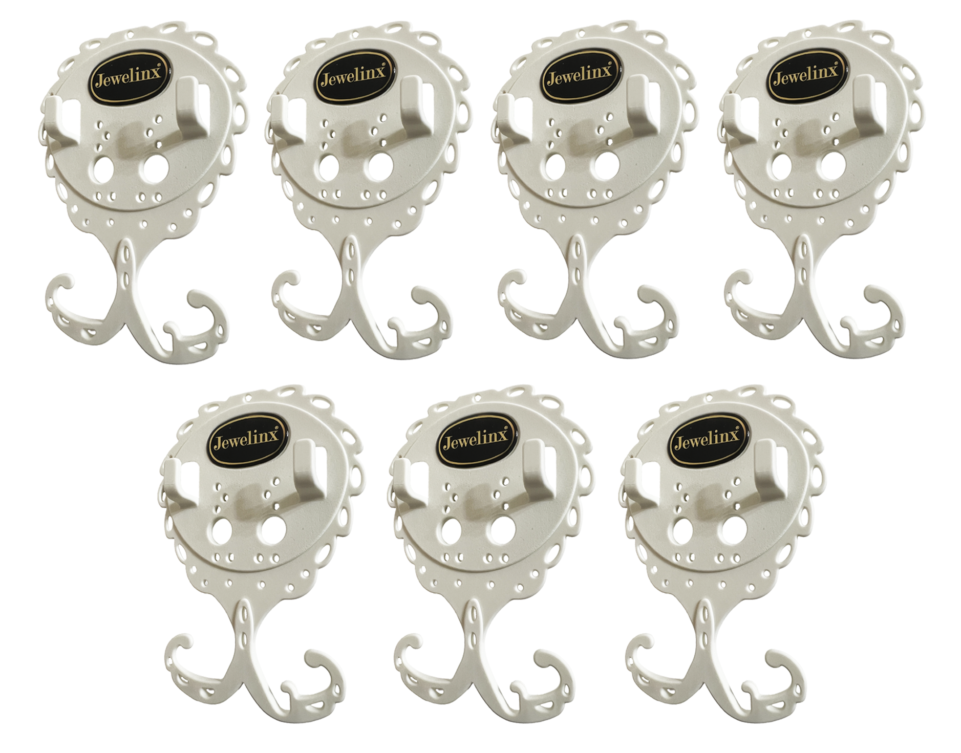 Jewelinx 7-Pack Hanging Jewelry Organizer Collection (5 Colors)